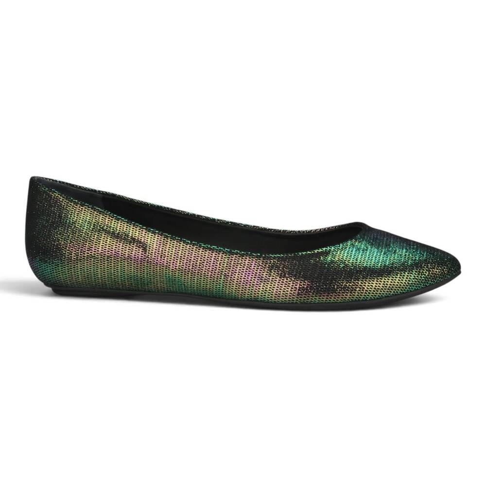 NEW KLIMINI women's ballet leather flats in green